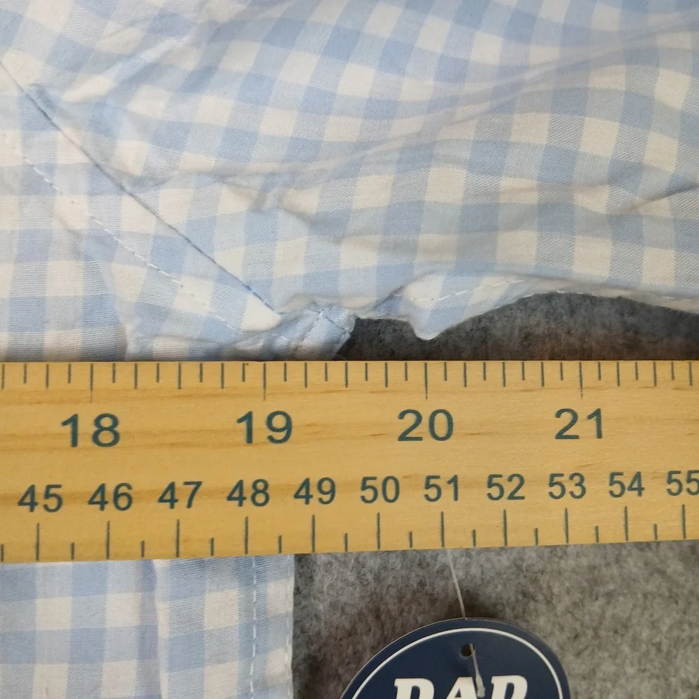 The Children's Place Button Down Boys XXL 16 Blue Gingham Dad & Me Shirt 3036673